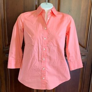 J CREW 3/4 Sleeve Button Up Blouse Size XS